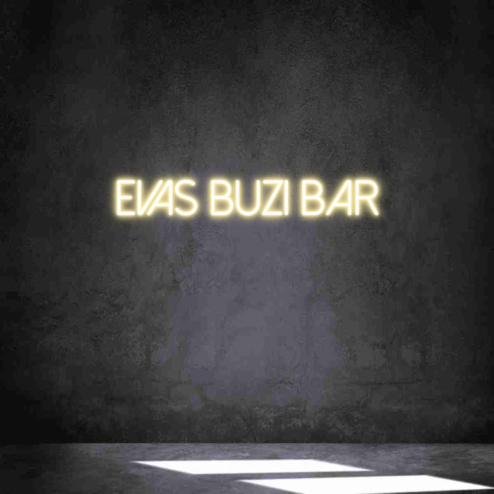 Anpassad neon: Evas buzi bar