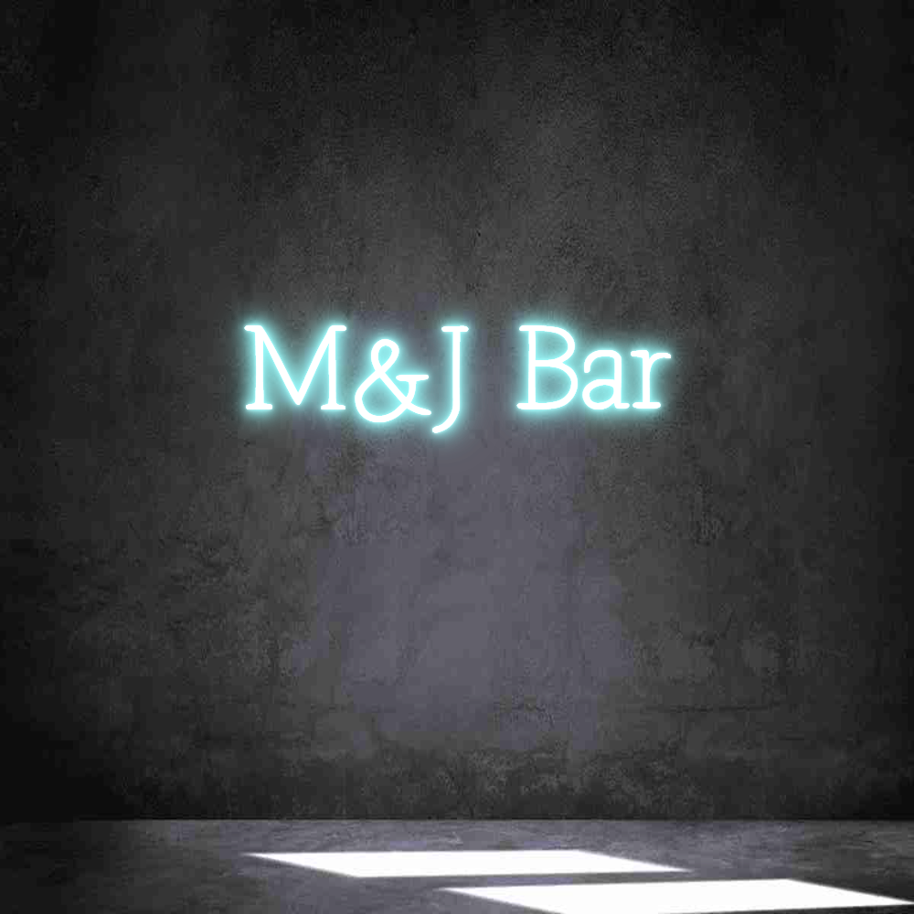 Anpassad neon: M&J Bar