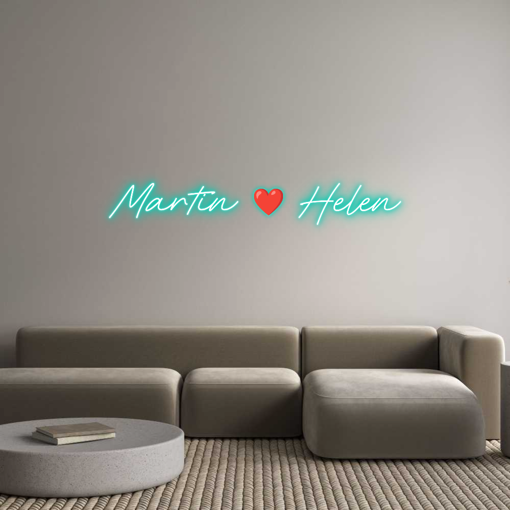 Anpassad neon: Martin ❤️ Helen
