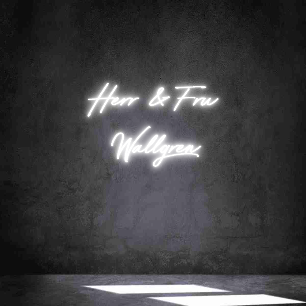 Anpassad neon: Herr & Fru
W...