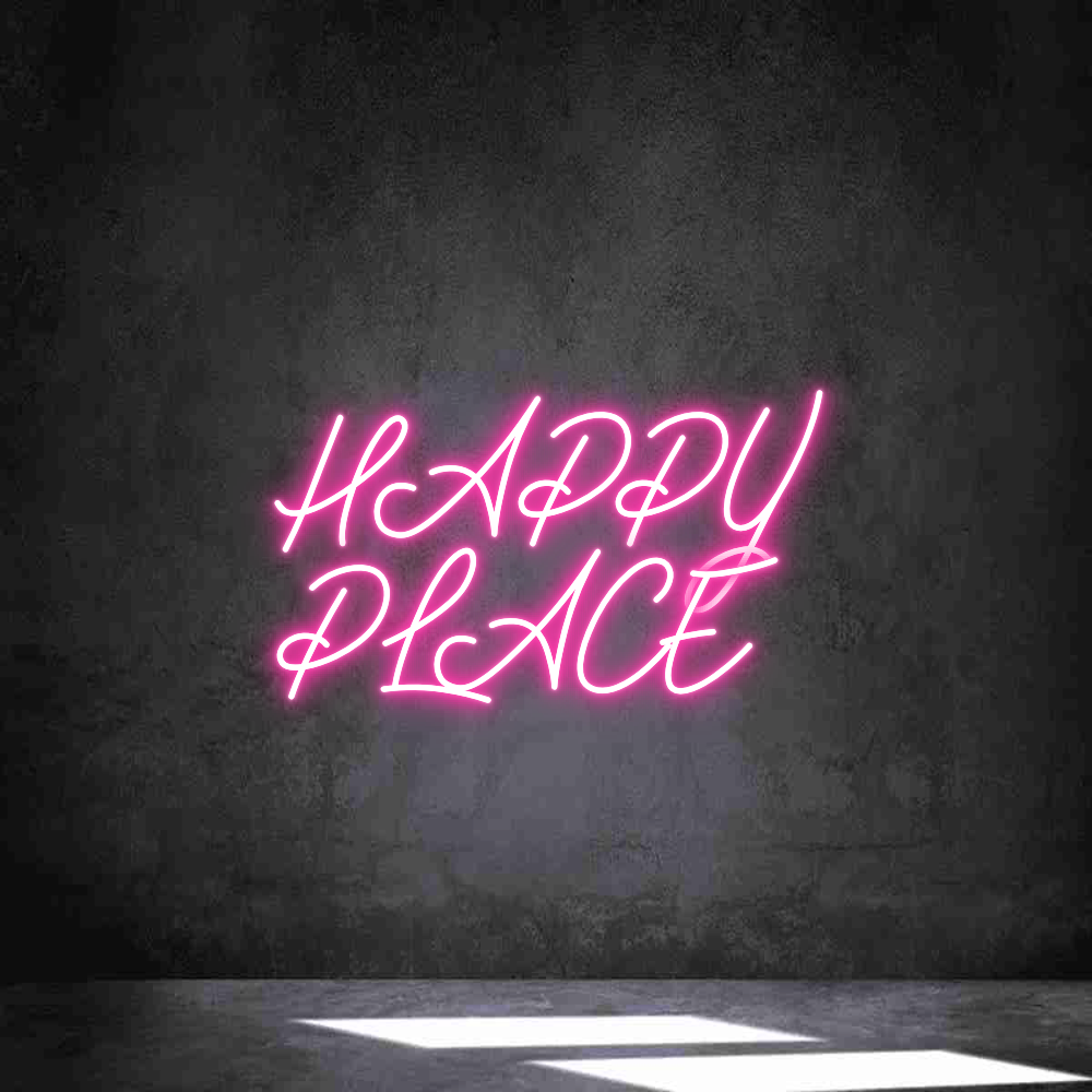 Anpassad neon: HAPPY
PLACE