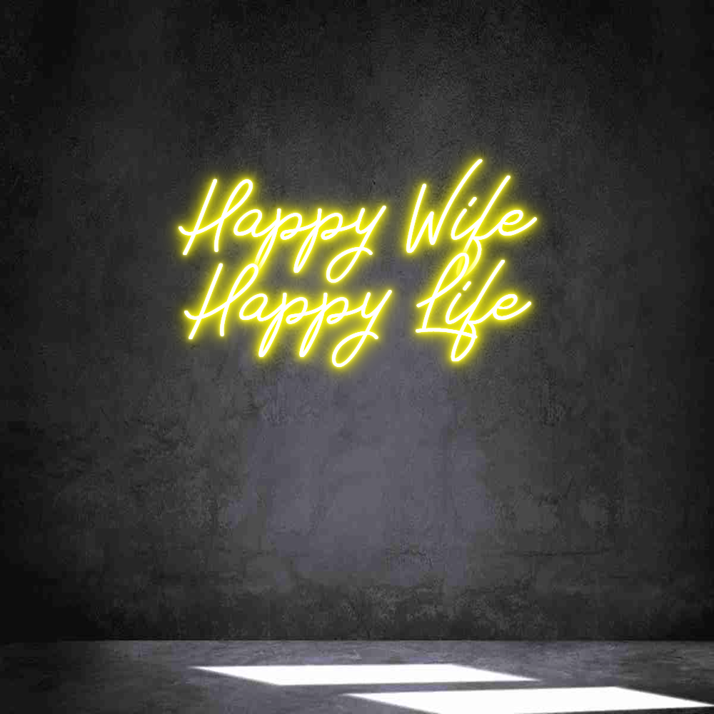 Anpassad neon: Happy Wife
H...