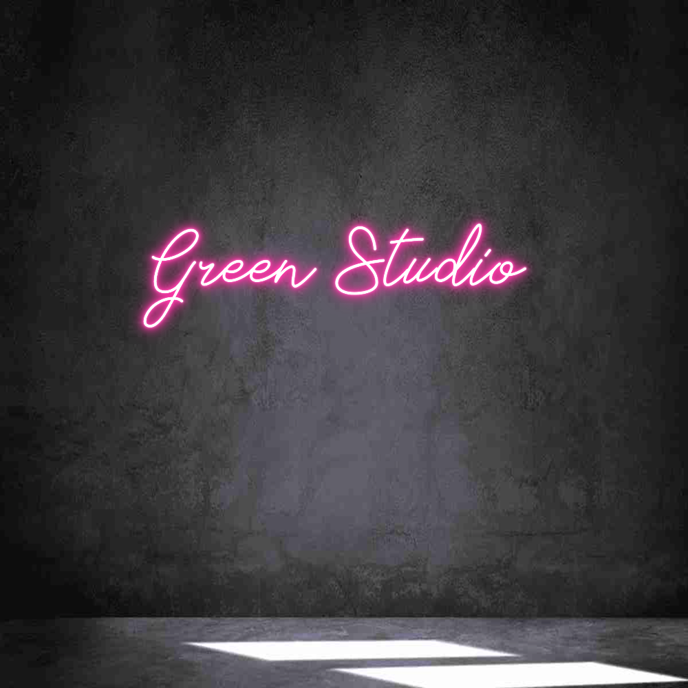 Anpassad neon: Green Studio