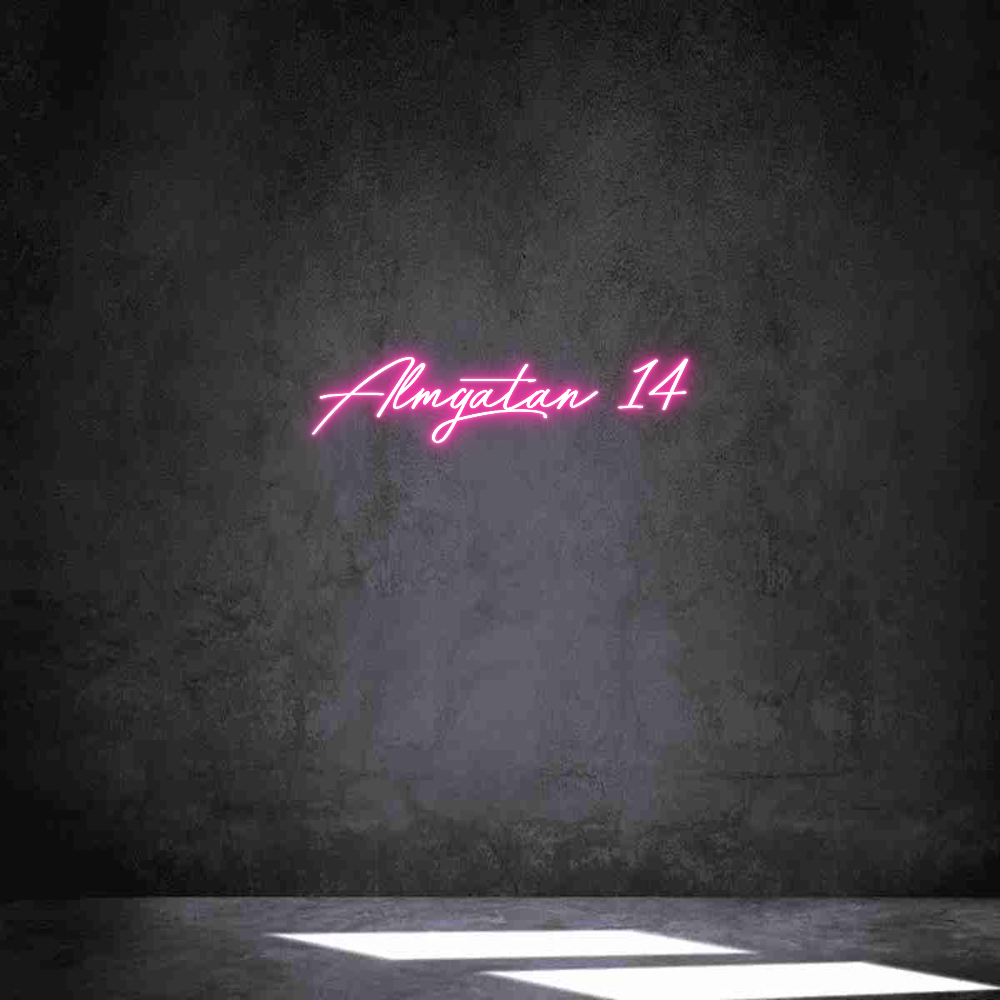 Anpassad neon: Almgatan 14