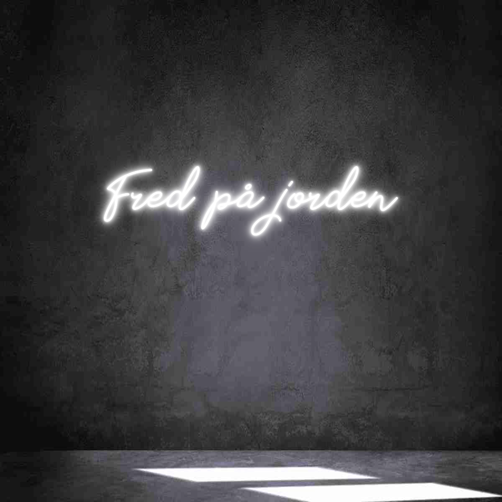 Anpassad neon: Fred på jorden