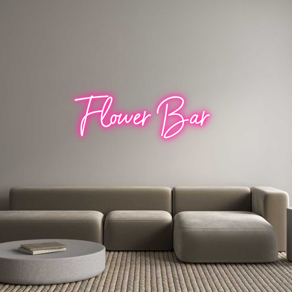 Anpassad neon: Flower Bar