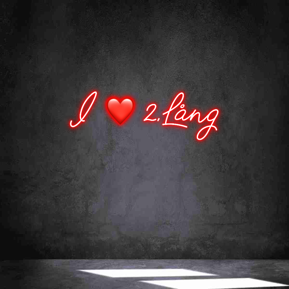 Anpassad neon: I ❤️ 2.Lång