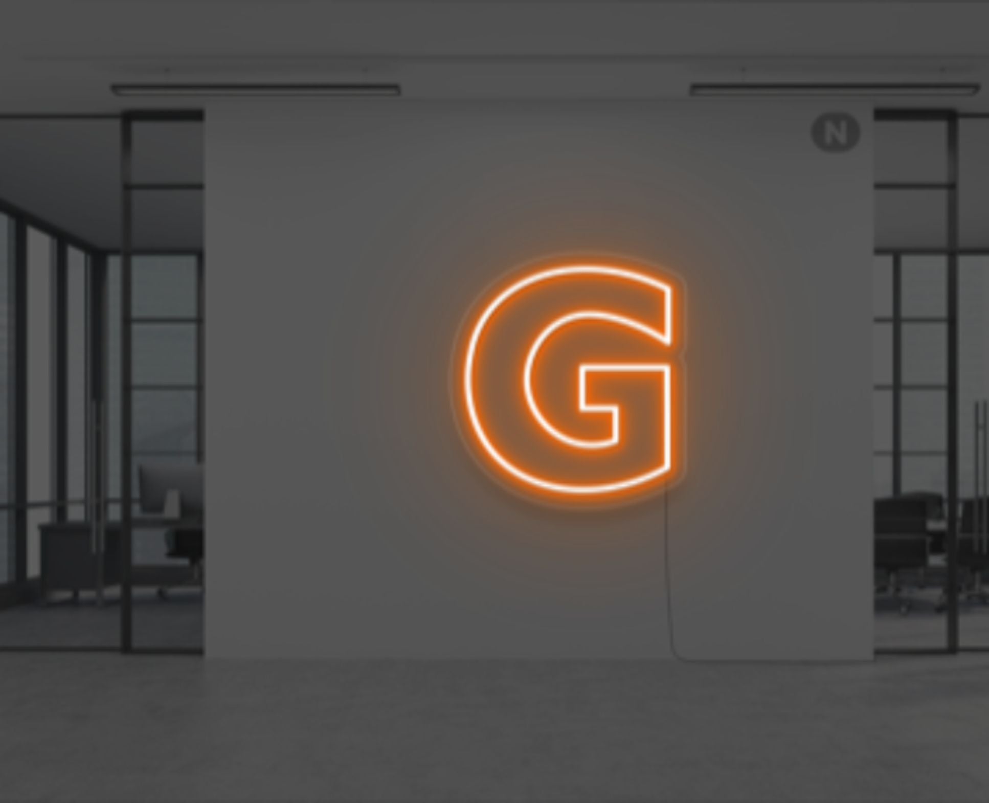 neon-bokstav-g-orange