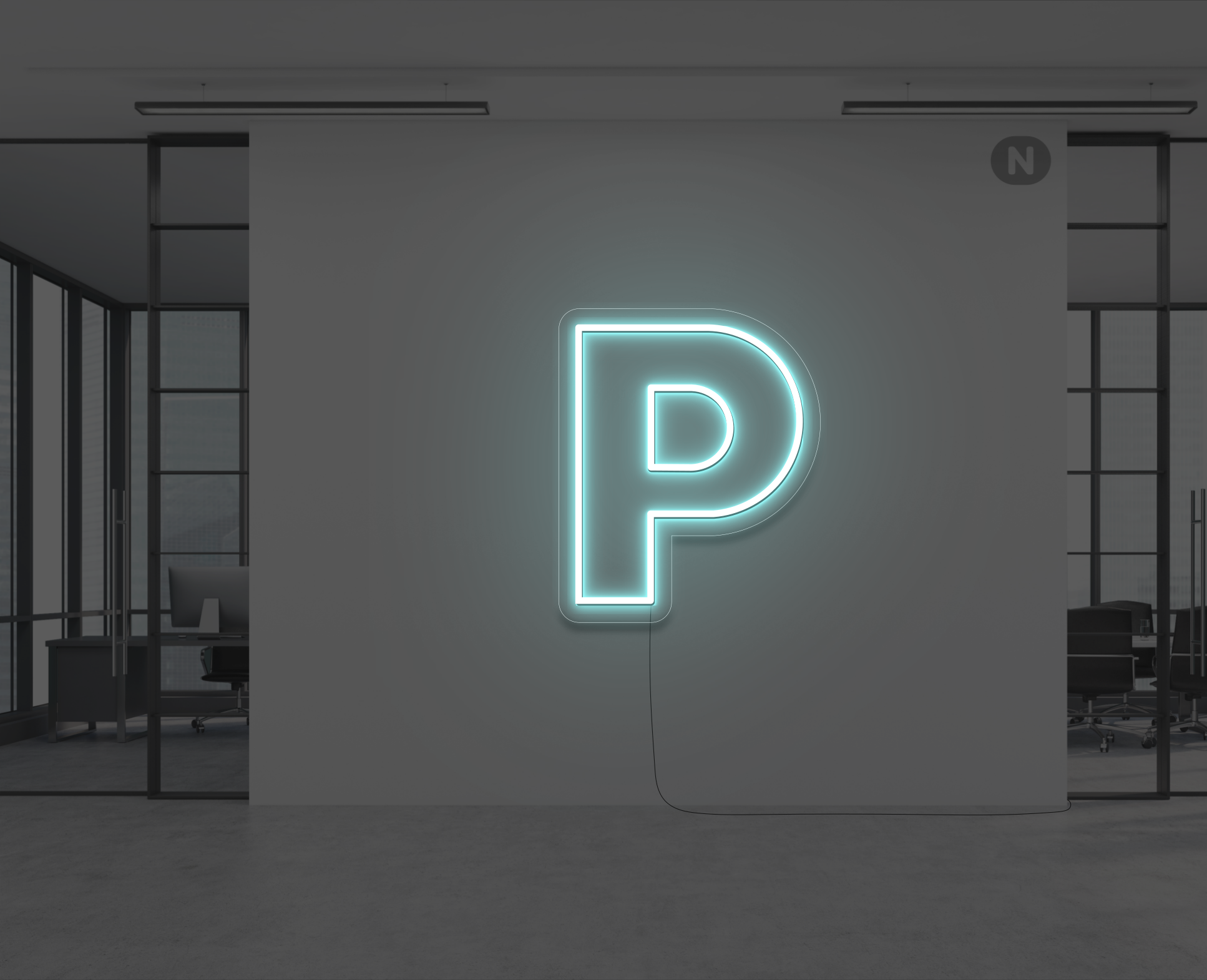 neon-bokstav-p-isbla