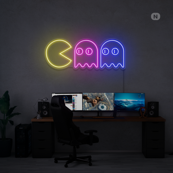 Neonskylt Pac Man