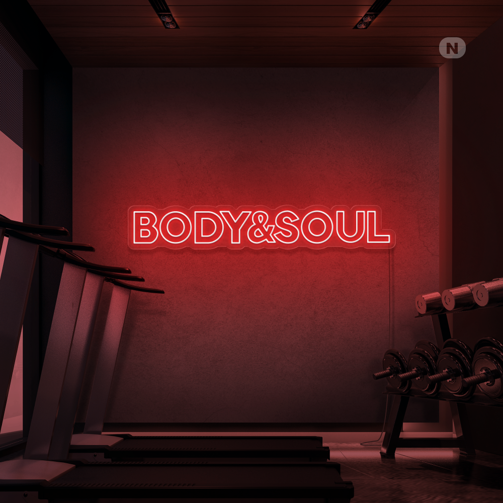 Neonskylt Body & Soul