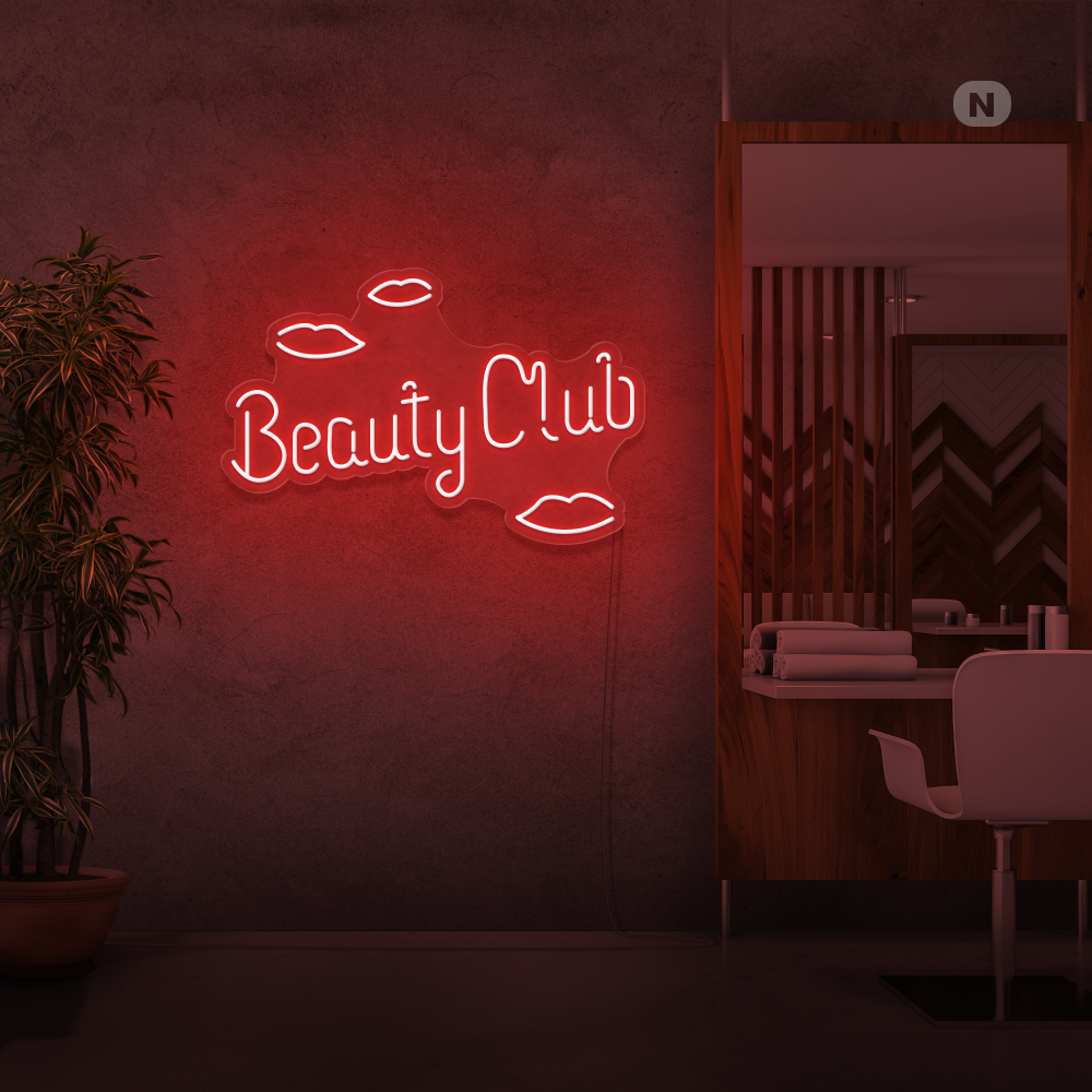 Neonskylt Beauty Club