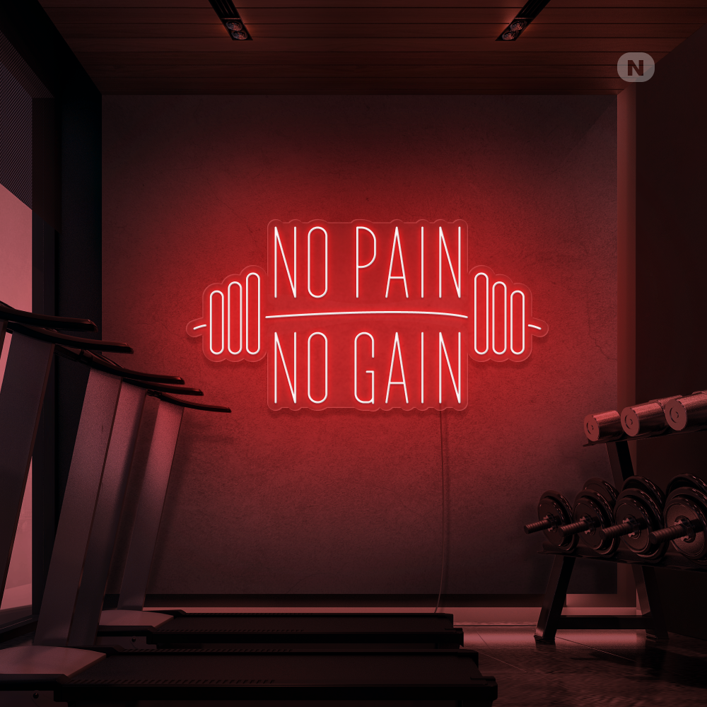 Neonskylt No Pain No Gain