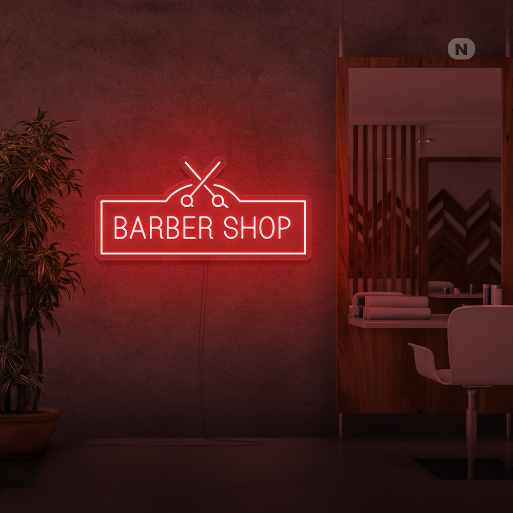 Neonskylt Barber Shop