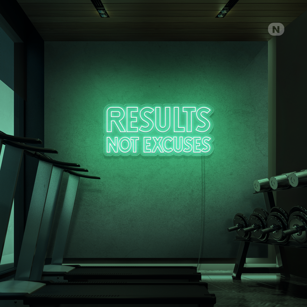 Neonskylt Results not excuses