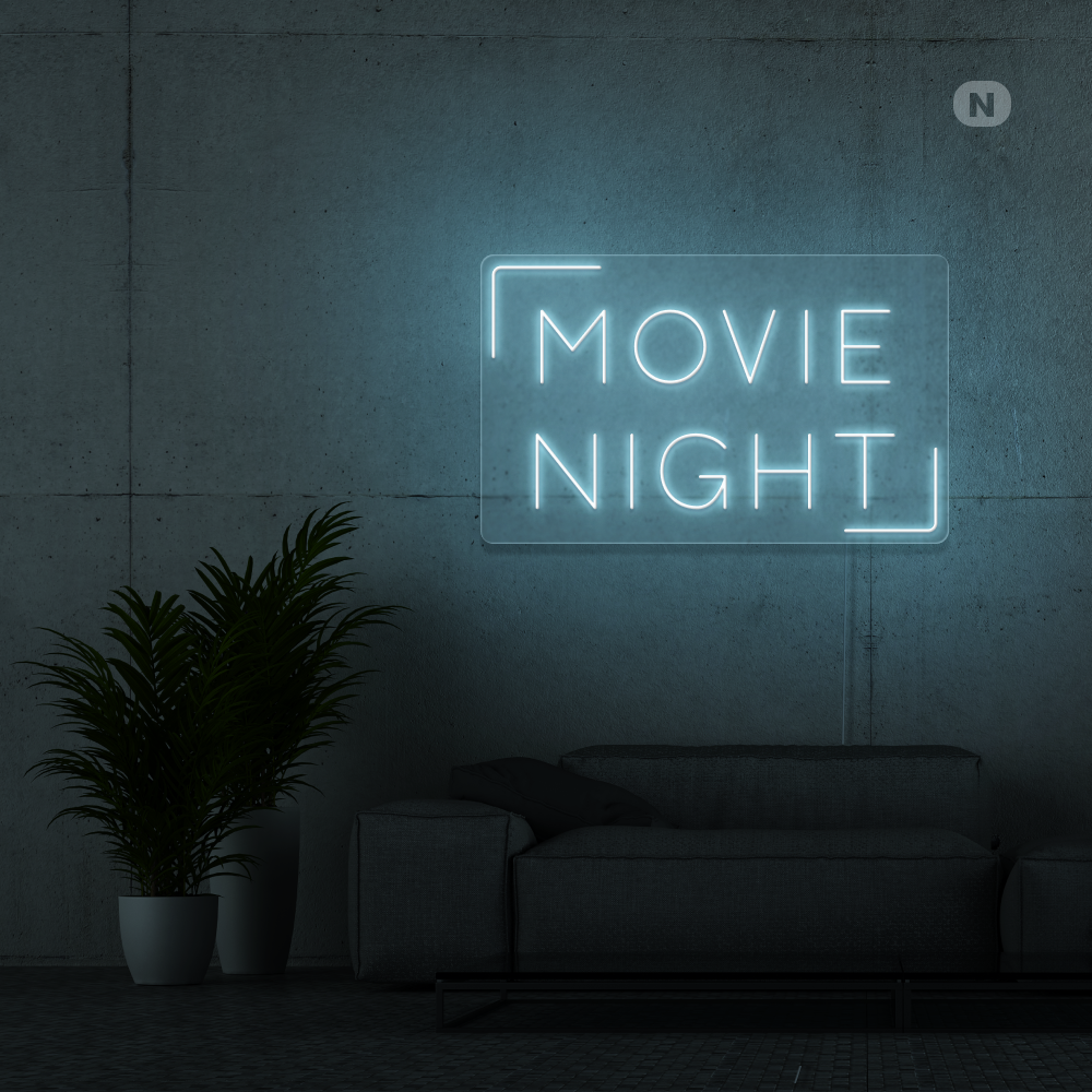 Neonskylt Movie Night