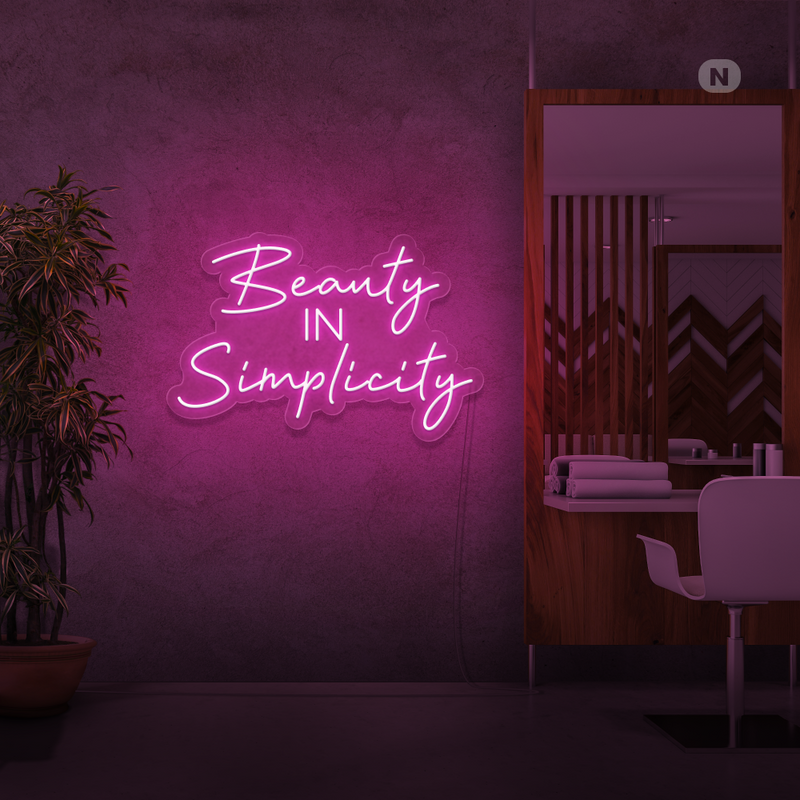 Neonskylt Beauty in Simplicity