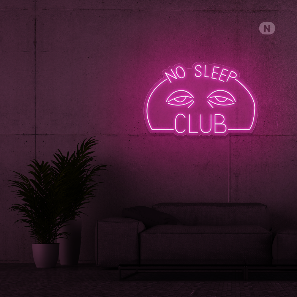 Neonskylt No Sleep Club