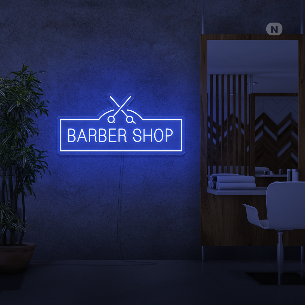 Neonskylt Barber Shop