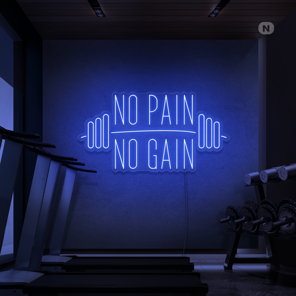 Neonskylt No Pain No Gain