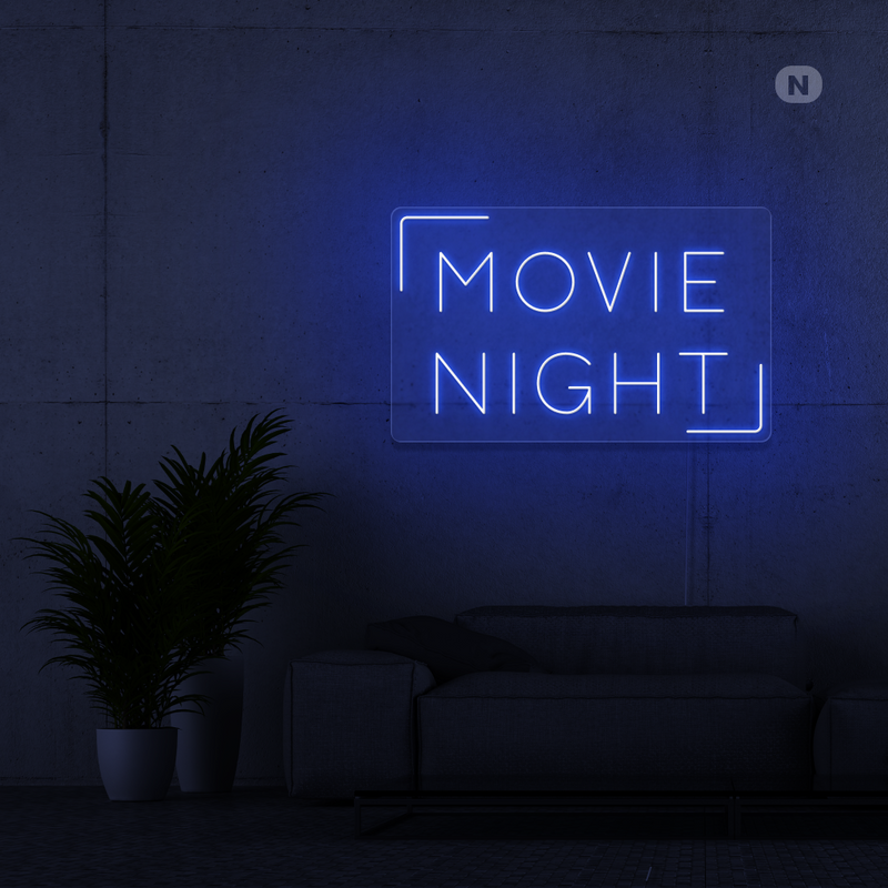 Neonskylt Movie Night