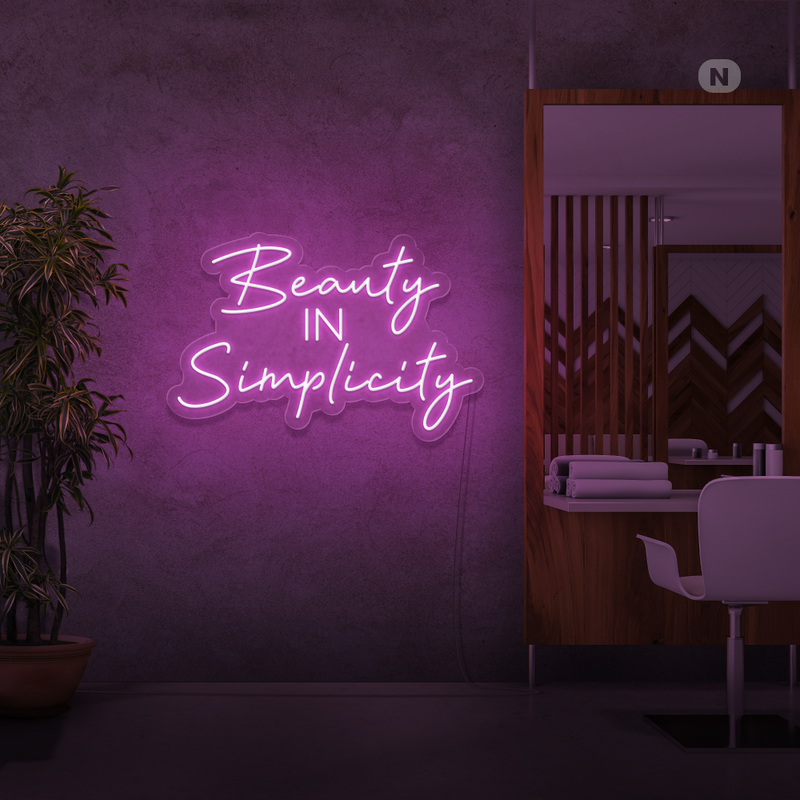 Neonskylt Beauty in Simplicity