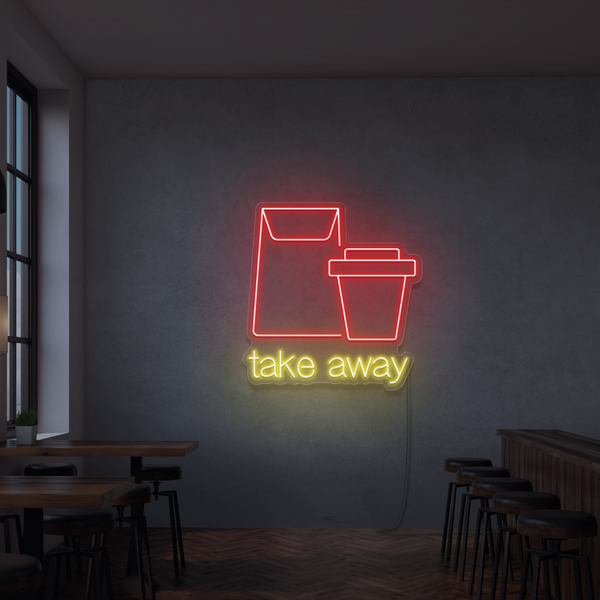 Neonskylt Take Away